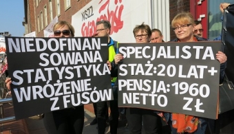 Pikieta „Solidarności” przed Urzędem Wojewódzkim w Gdańsku