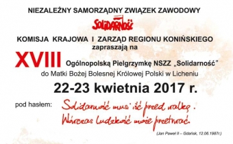 "Solidarność musi iść przed walką". Pielgrzymka Ludzi Pracy do Lichenia