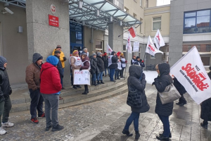W Olsztynie Solidarność pikietowała okazując wsparcie dla Jolanty Stecyk