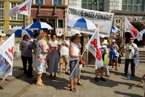 „Oddajcie nam nasze pieniądze” – pikieta pracowników gospodarki wodnej
