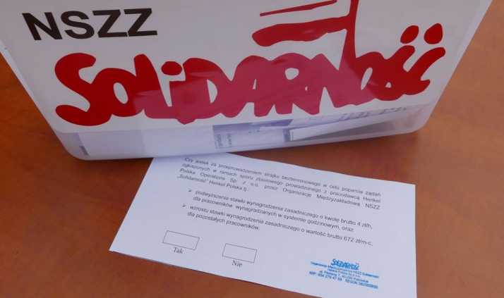 W zakładach koncernu Henkel większość pracowników poparła strajk