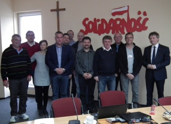 Związkowcy z francuskiego koncernu Mendelez w Poznaniu