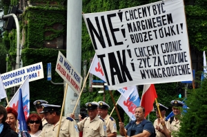 Protest pracowników gospodarki wodnej