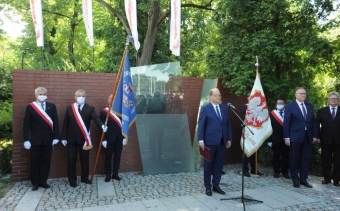 Uroczystości pod tablicą Solidarności