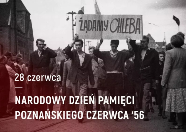 Plakat obchodów rocznicy Poznańskiego Czerwca &#039;56 / fot. NSZZ &quot;S&quot; Region Wielkopolska