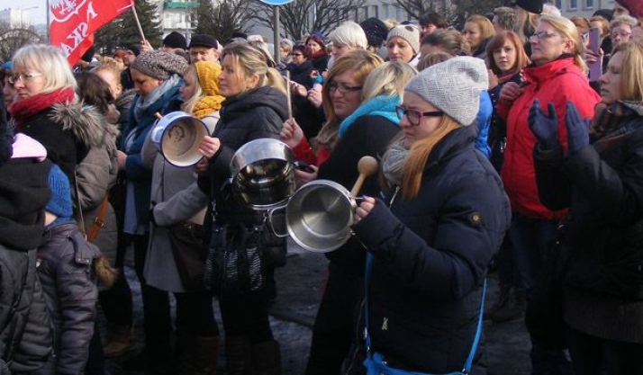 Demonstracja rodzin górnikow