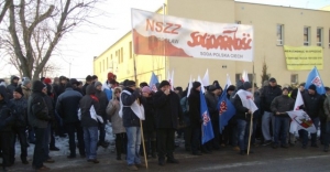 Pikieta pracowników Sody